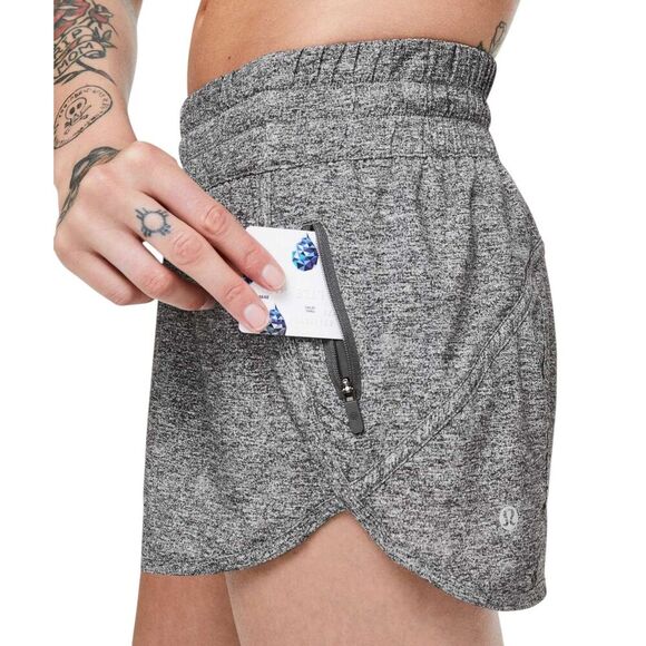 Lululemon Tracker Short Mid-Rise 4" *Heather Lux Multi Black - Picture 3 of 9